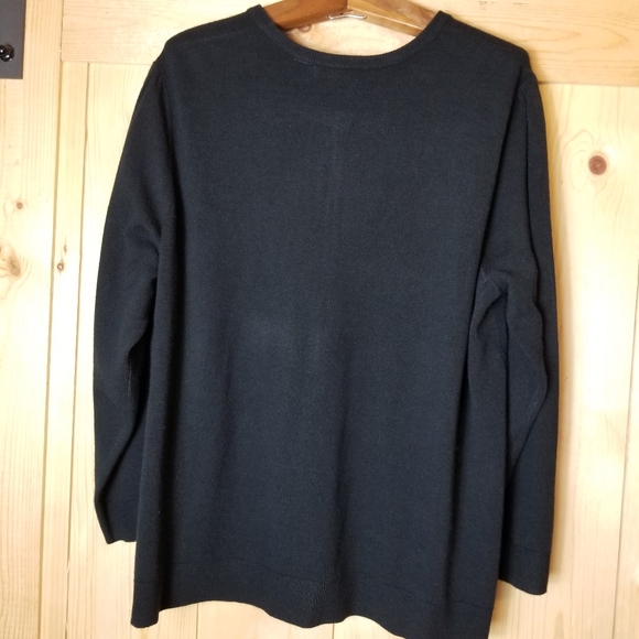 Luxe 360 by Hampshire Studio Black Rhinestone Inlay Button Down Cardigan… - Picture 4 of 8